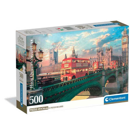 Clementoni Παζλ High Quality Collection Η Γέφυρα του Westminister 500 τμχ - Compact Box Clementoni Παζλ High Quality Collection Η Γέφυρα του Westminister 500 τμχ - Compact Box