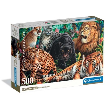 Clementoni Παζλ High Quality Collection Αγριόγατες 500 τμχ - Compact Box