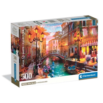 Clementoni Παζλ High Quality Collection Ηλιοβασίλεμα στη Βενετία 500 τμχ - Compact Box