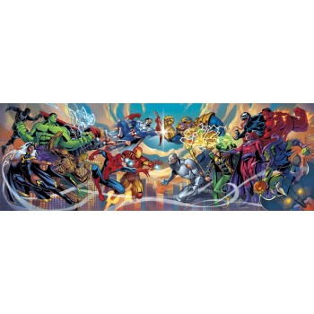 Clementoni Παζλ Panorama High Quality Collection Marvel Heroes vs Villains 1000 τμχ - Compact Box