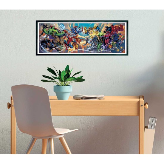 Clementoni Παζλ Panorama High Quality Collection Marvel Heroes vs Villains 1000 τμχ - Compact Box