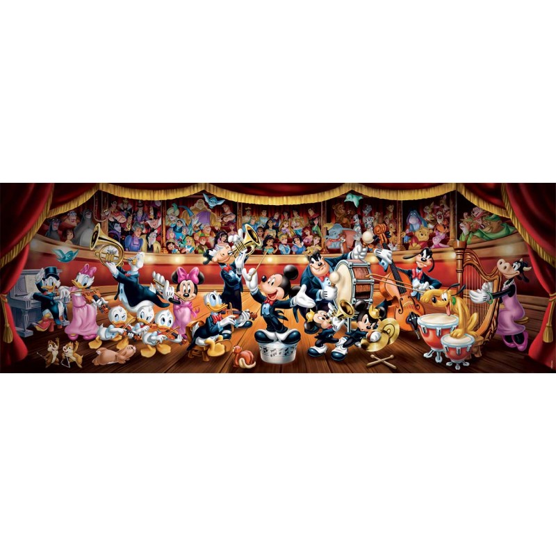 Clementoni Παζλ Panorama High Quality Collection Disney Ορχήστρα 1000 τμχ - Compact Box