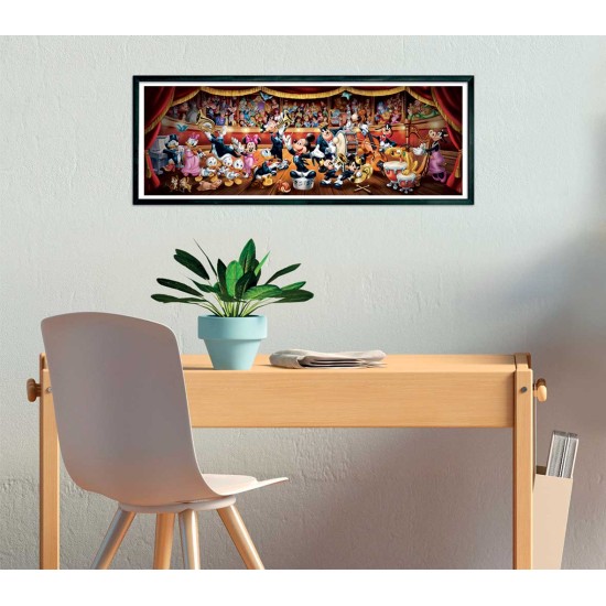 Clementoni Παζλ Panorama High Quality Collection Disney Ορχήστρα 1000 τμχ - Compact Box