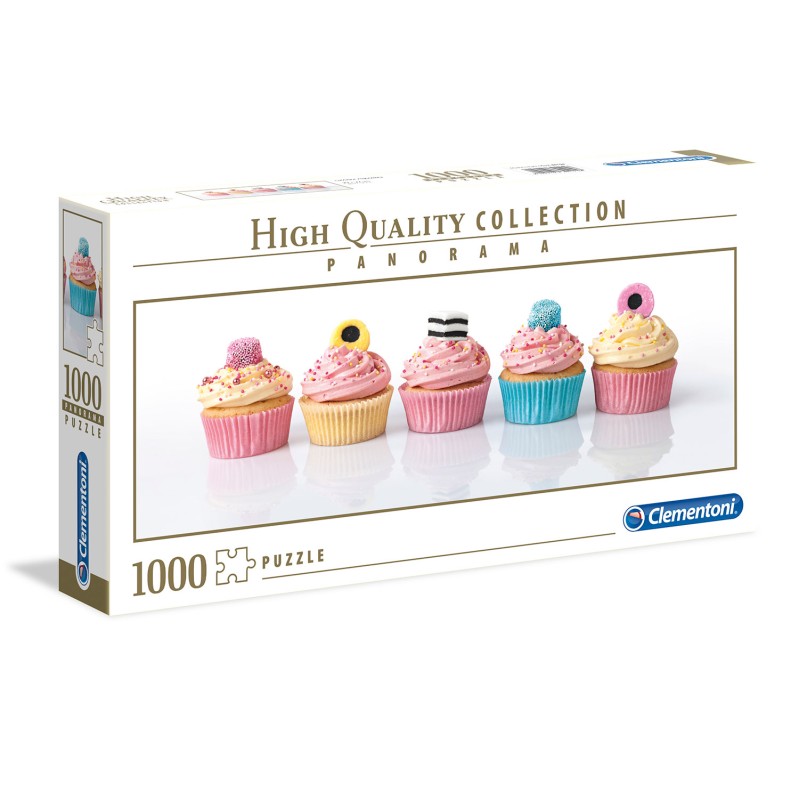 Clementoni Παζλ Panorama High Quality Collection Cupcakes 1000 τμχ