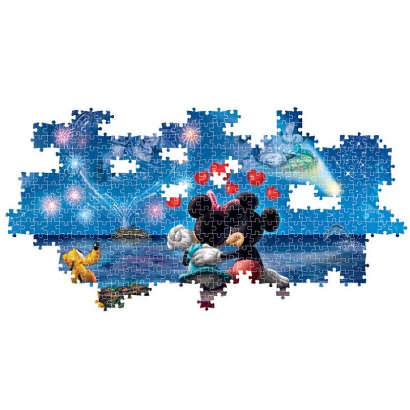Clementoni Παζλ Panorama High Quality Collection Disney Mickey & Minnie 1000 τμχ - Compact Box