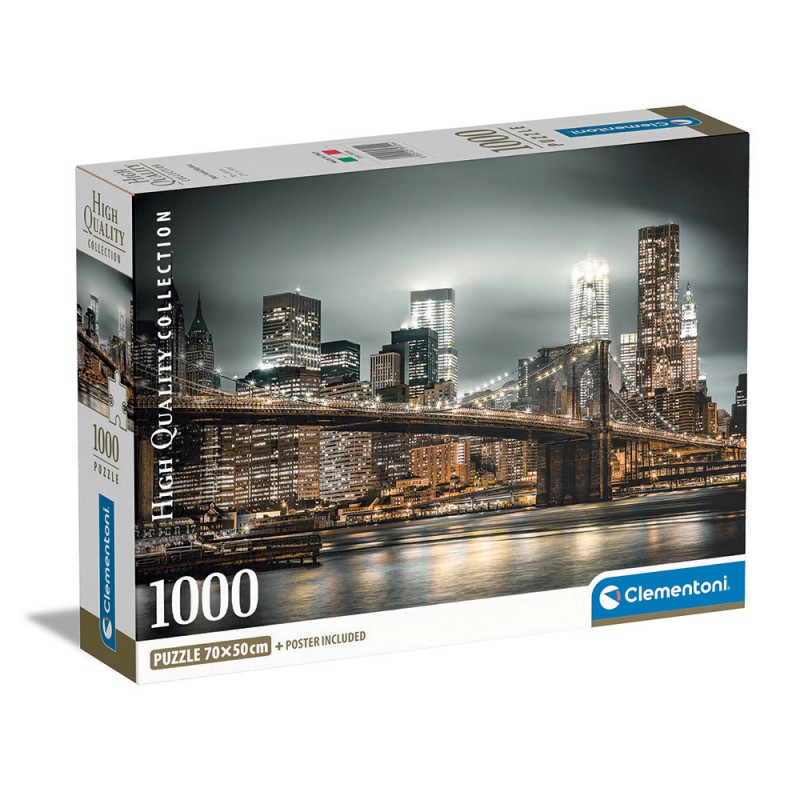 Clementoni Παζλ High Quality Collection New York Skyline 1000 τμχ - Compact Box