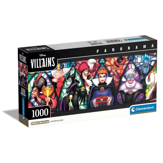 Clementoni Παζλ Panorama High Quality Collection Disney Villains 1000 τμχ - Compact Box Clementoni Παζλ Panorama High Quality Collection Disney Villains 1000 τμχ - Compact Box
