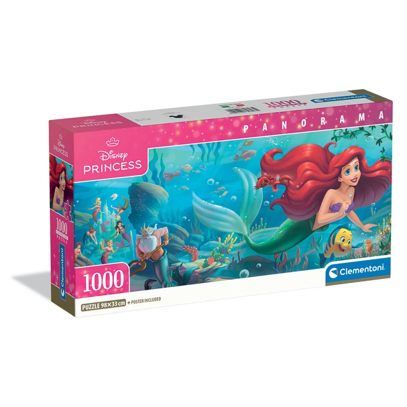 Clementoni Παζλ Panorama High Quality Collection Disney Η Μικρή Γοργόνα 1000 τμχ - Compact Box