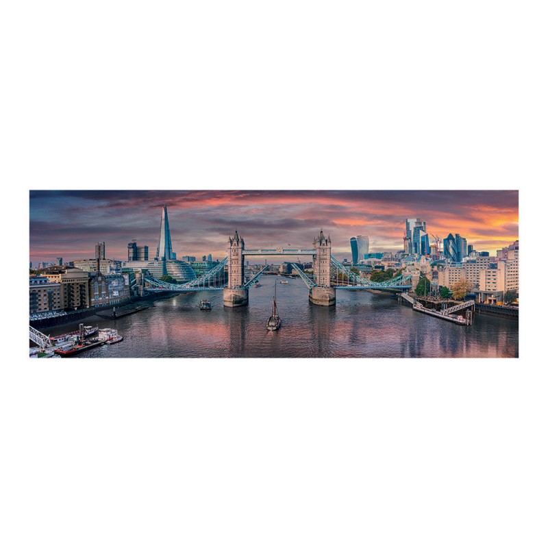 Clementoni Παζλ Panorama High Quality Collection Κατά Μήκος Του Ποταμού Τάμεση 1000 τμχ - Compact Bo