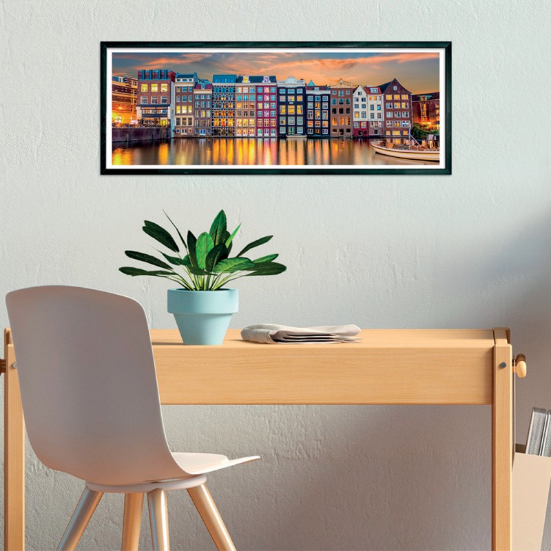 Clementoni Παζλ Panorama High Quality Collection Λαμπερό Άμστερνταμ 1000 τμχ - Compact Box