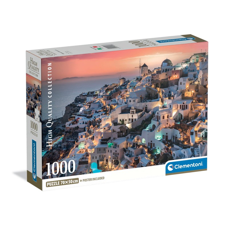 Clementoni Παζλ High Quality Collection Αποχρώσεις της Σαντορίνης 1000 τμχ - Compact Box