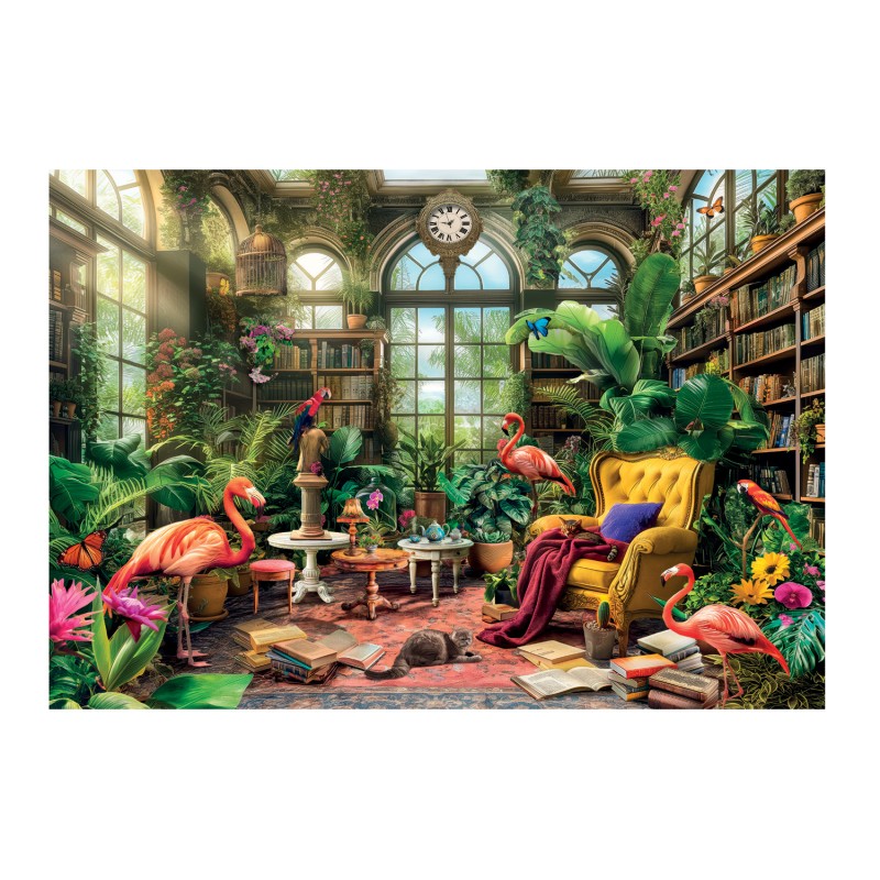 Clementoni Παζλ High Quality Collection Βιβλιοθήκη στο Σπιτάκι του Κήπου 1000 τμχ - Compact Box