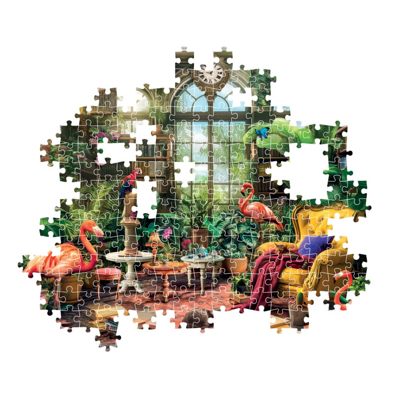 Clementoni Παζλ High Quality Collection Βιβλιοθήκη στο Σπιτάκι του Κήπου 1000 τμχ - Compact Box