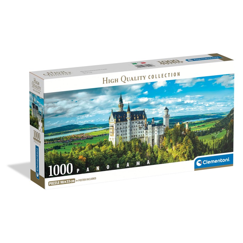 Clementoni Παζλ Panorama High Quality Collection Κάστρο Neuschwanstain 1000 τμχ - Compact Box