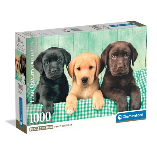 Clementoni Παζλ High Quality Collection Κουταβάκια Λαμπραντόρ 1000 τμχ - Compact Box Clementoni Παζλ High Quality Collection Κουταβάκια Λαμπραντόρ 1000 τμχ - Compact Box