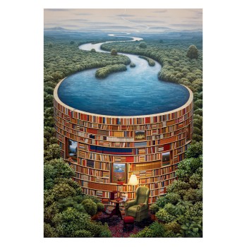 Clementoni Παζλ High Quality Collection Βιβλιοθήκη 1000 τμχ - Compact Box