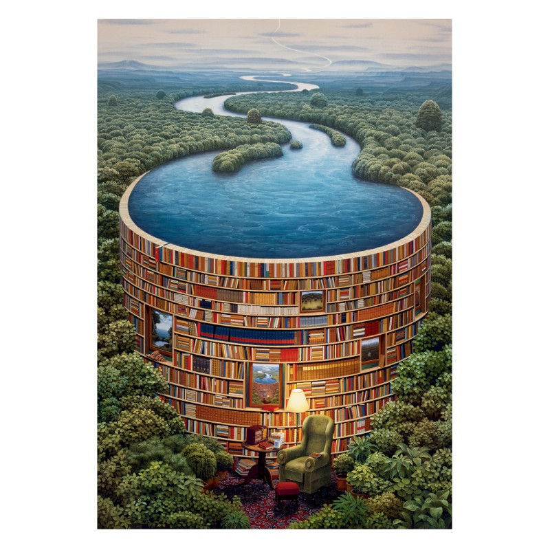 Clementoni Παζλ High Quality Collection Βιβλιοθήκη 1000 τμχ - Compact Box