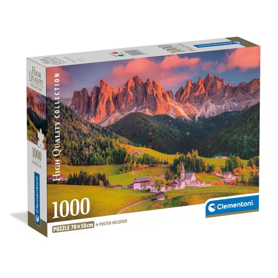 Clementoni Παζλ High Quality Collection Μαγευτικές Ιταλικές Άλπεις 1000 τμχ - Compact Box