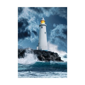 Clementoni Παζλ High Quality Collection Καταιγίδα Στο Φάρο 1000 τμχ - Compact Box