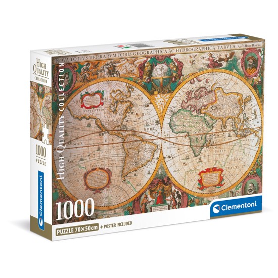 Clementoni Παζλ High Quality Collection Χάρτης Αντίκα 1000 τμχ - Compact Box Clementoni Παζλ High Quality Collection Χάρτης Αντίκα 1000 τμχ - Compact Box