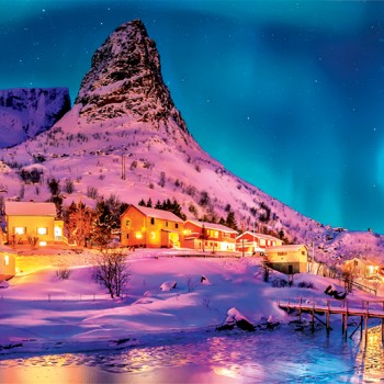 Clementoni Παζλ Panorama High Quality Collection Πολύχρωμη Νύχτα Στα Νορβηγικά Νησιά 1000 τμχ