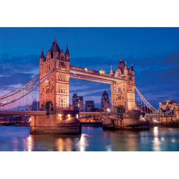 Clementoni Παζλ High Quality Collection Γέφυρα Του Λονδίνου Τη Νύχτα 1000 τμχ - Compact Box
