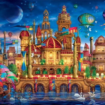 Clementoni Παζλ High Quality Collection Downtown 1000 τμχ - Compact Box