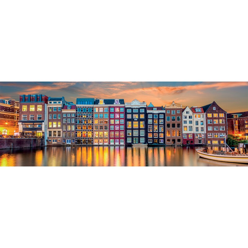 Clementoni Παζλ Panorama High Quality Collection Λαμπερό Άμστερνταμ 1000 τμχ