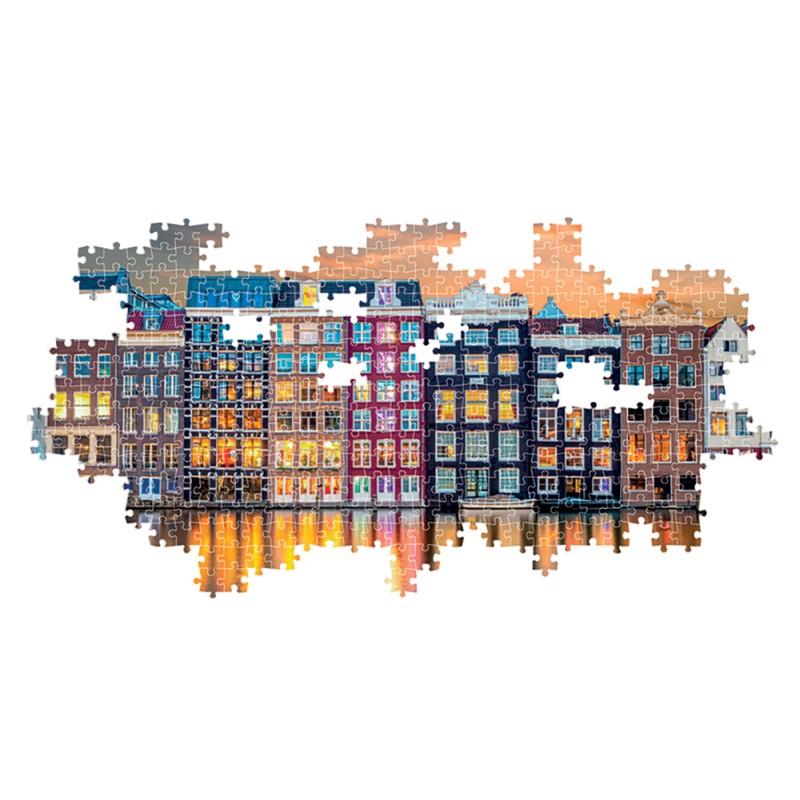 Clementoni Παζλ Panorama High Quality Collection Λαμπερό Άμστερνταμ 1000 τμχ