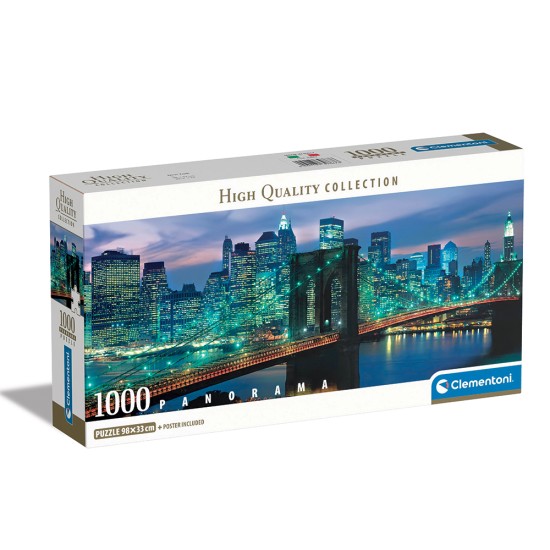 Clementoni Παζλ Panorama High Quality Collection Νέα Υόρκη Γέφυρα Brooklyn 1000 τμχ - Compact Box Clementoni Παζλ Panorama High Quality Collection Νέα Υόρκη Γέφυρα Brooklyn 1000 τμχ - Compact Box