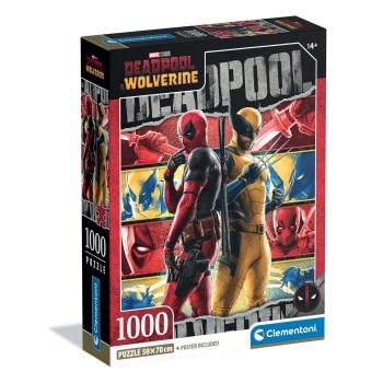 Clementoni Παζλ High Quality Collection Deadpool & Wolverine 1000 τμχ - Compact Box