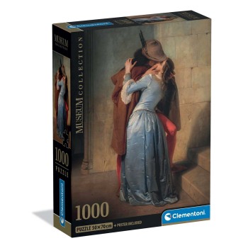 Clementoni Παζλ Museum Collection Hayez: Το Φιλί 1000 τμχ - Compact Box