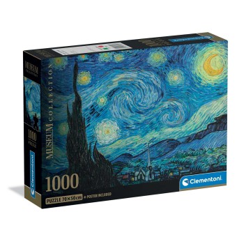 Clementoni Παζλ Museum Collection Van Gogh: Έναστρη Νύχτα 1000 τμχ - Compact Box