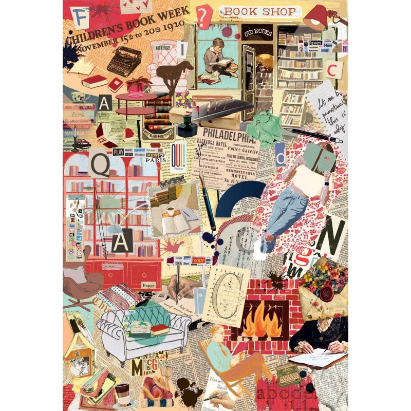 Clementoni Παζλ More is More Collection Books & Writing 1000 τμχ - Compact Box