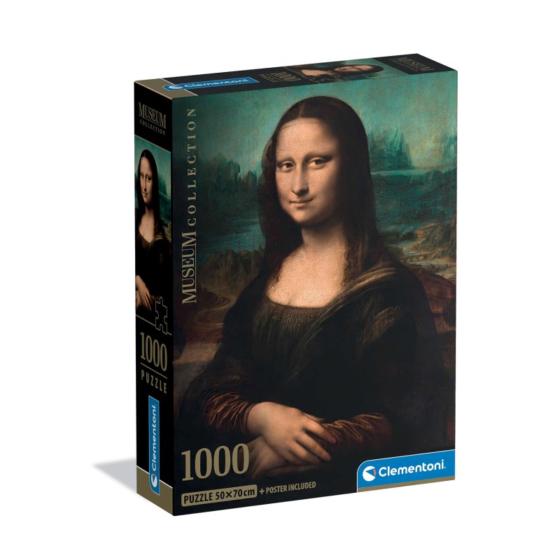 Clementoni Παζλ Museum Collection Leonardo da Vinci: Μόνα Λίζα 1000 τμχ - Compact Box
