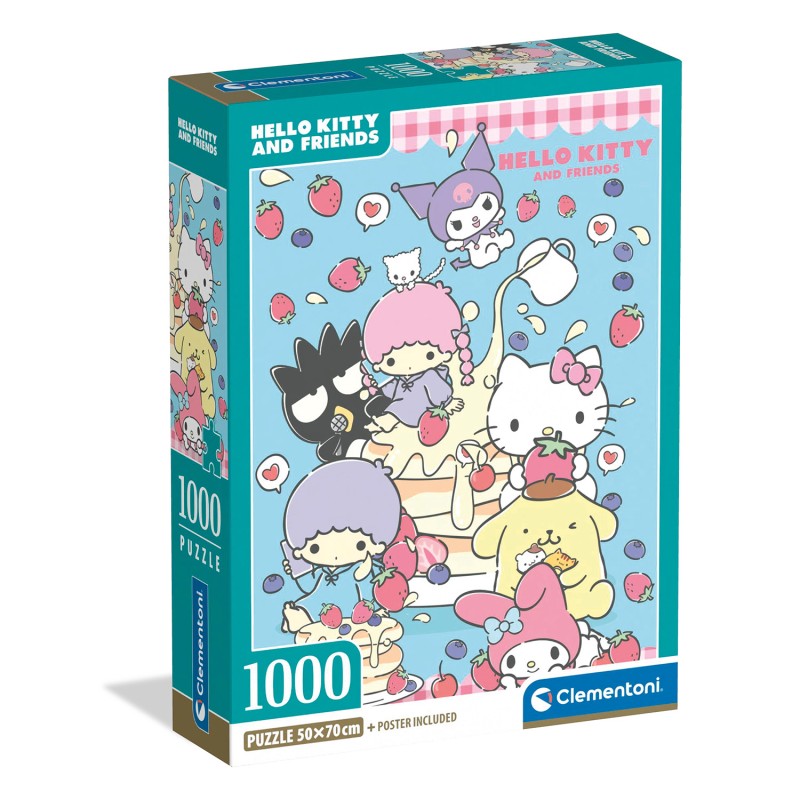 Clementoni Παζλ High Quality Collection Hello Kitty & Friends 1000 τμχ - Compact Box