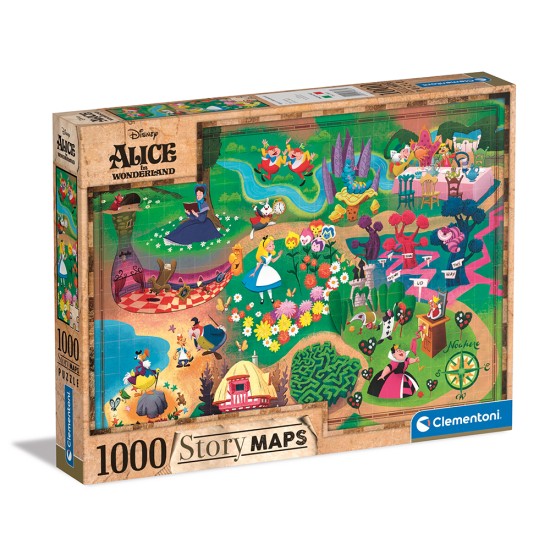 Clementoni Παζλ Story Maps Η Αλίκη Στη Χώρα Των Θαυμάτων 1000 τμχ Clementoni Παζλ Story Maps Η Αλίκη Στη Χώρα Των Θαυμάτων 1000 τμχ