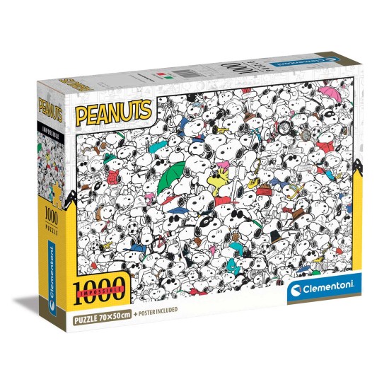 Clementoni Παζλ Impossible Peanuts 1000 τμχ - Compact Box