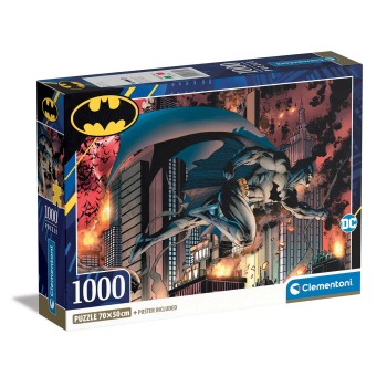Clementoni Παζλ High Quality Collection Batman 1000 τμχ - Compact Box