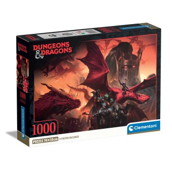 Clementoni Παζλ High Quality Collection Dungeons & Dragons 1000 τμχ - Compact Box