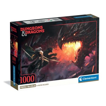 Clementoni Παζλ High Quality Collection Dungeons & Dragons 1000 τμχ - Compact Box