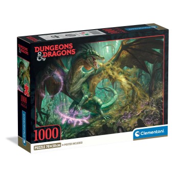 Clementoni Παζλ High Quality Collection Dungeons & Dragons 1000 τμχ - Compact Box