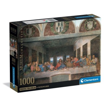 Clementoni Παζλ Museum Collection Leonardo da Vinci: Μυστικός Δείπνος 1000 τμχ - Compact Box