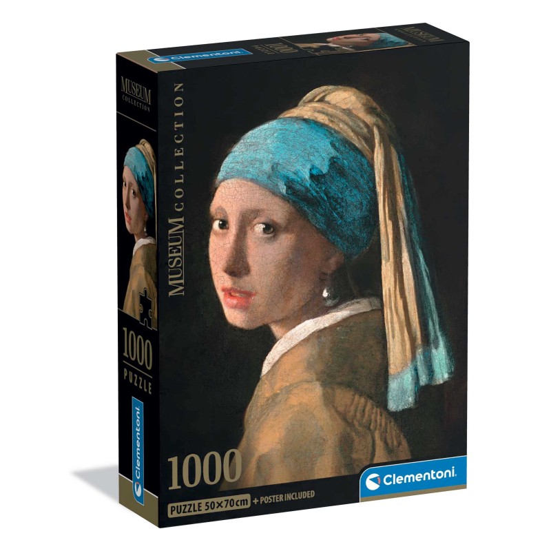 Clementoni Παζλ Museum Collection Vermeer: Κορίτσι με Μαργαριταρένιο Σκουλαρίκι 1000 τμχ - Compact B
