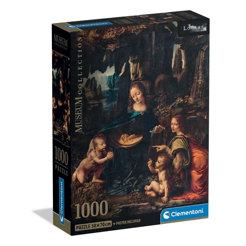 Clementoni Παζλ Museum Collection Leonardo da Vinci: Η Παναγία των Βράχων 1000 τμχ - Compact Box