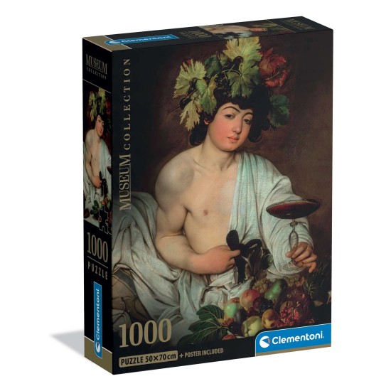 Clementoni Παζλ Museum Collection Caravaggio: Βάκχος 1000 τμχ - Compact Box