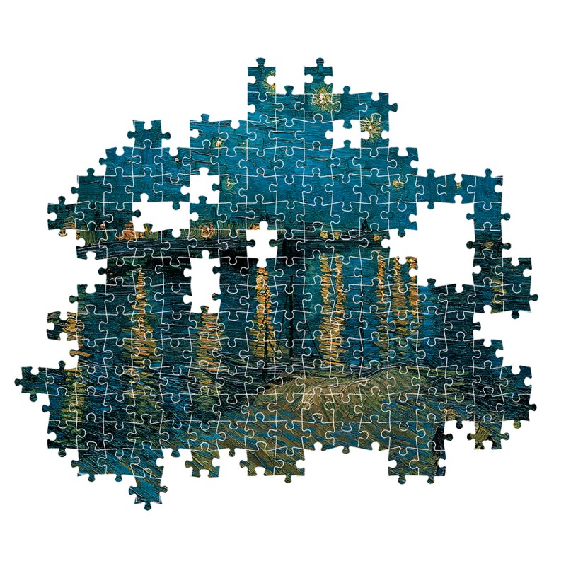 Clementoni Παζλ Museum Collection Van Gogh: Έναστρη Νύχτα Πάνω Από Το Ρήνο 1000 τμχ - Compact Box