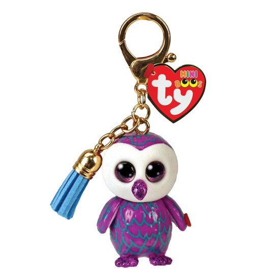 TY Mini Boos Κλιπ Moonlight Κουκουβάγια Μωβ TY Mini Boos Κλιπ Moonlight Κουκουβάγια Μωβ