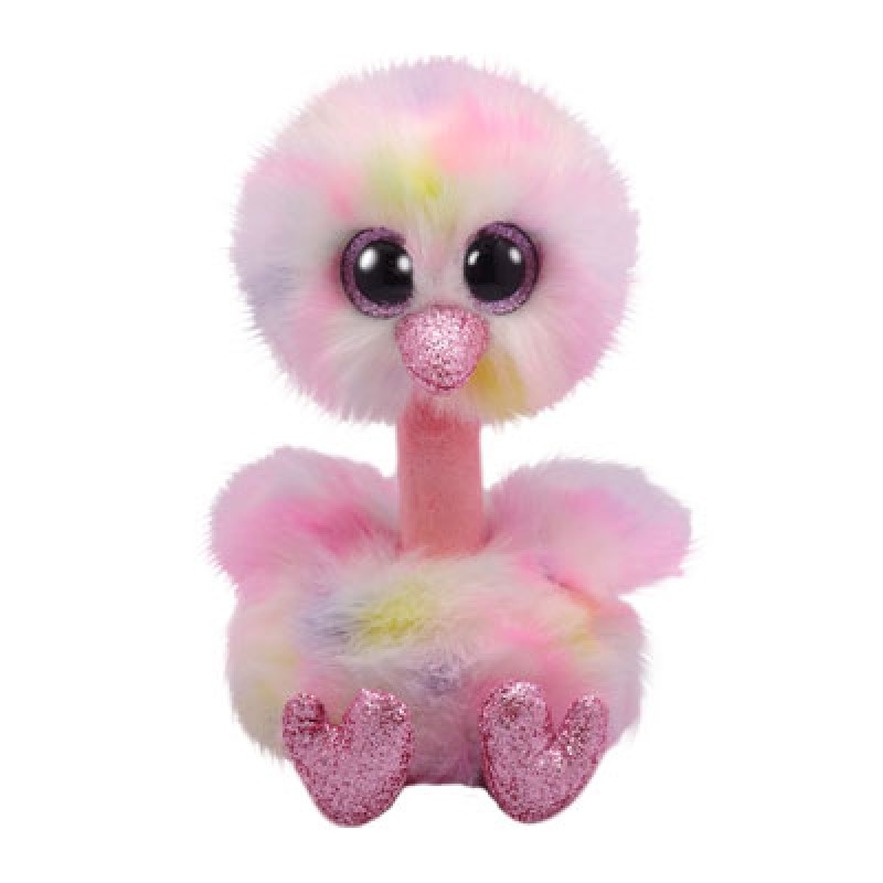 TY Beanie Boos Avery Χνουδωτό Στρουθοκάμηλος Παστέλ 40εκ