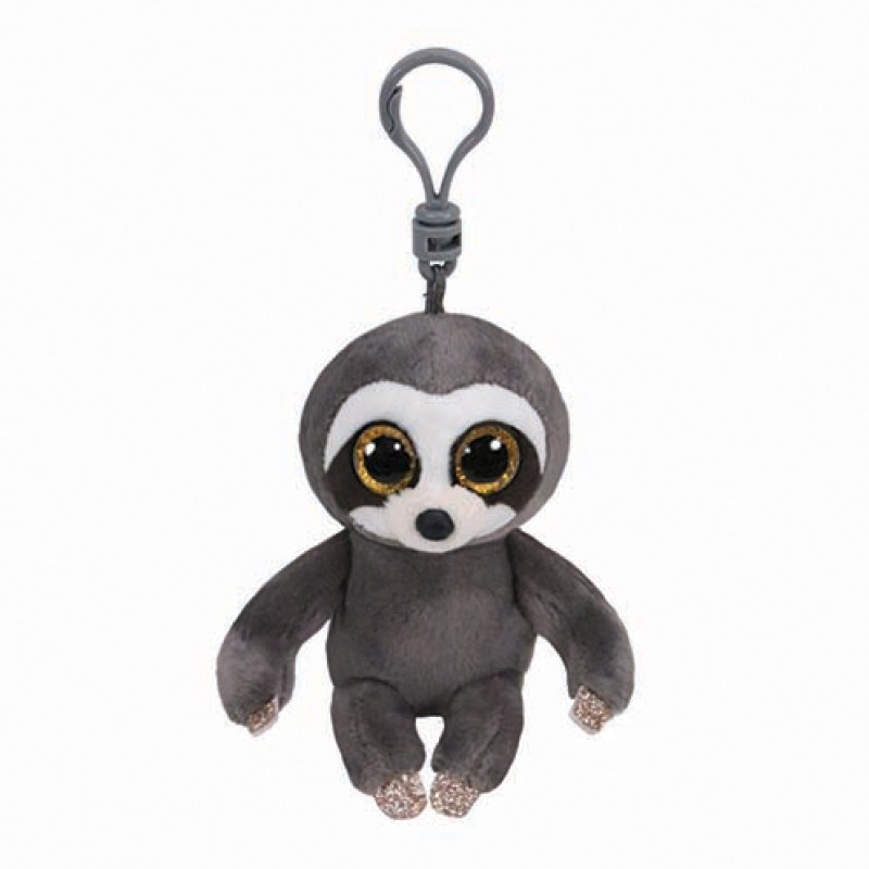 TY Beanie Boos Dangler Χνουδωτό Κλιπ Βραδύποδας Γκρι 8.5εκ